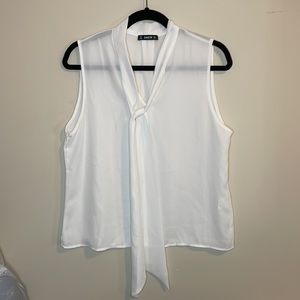 SHEIN | V-Neck Tank Top Blouse with Bow/Tie Detail